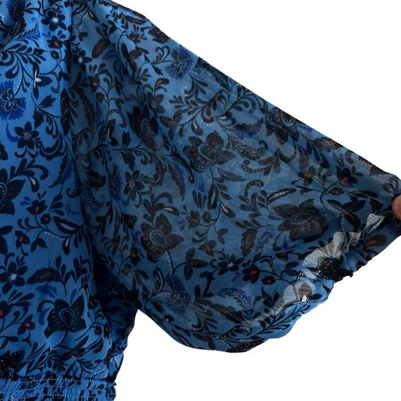 Old Navy Women's Maxi Dress Size XXL Floral Boho Smocked Waist Peasant Cottage - Picture 7 of 11